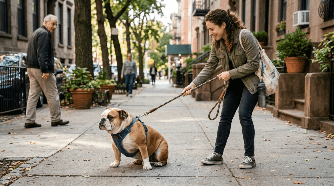 Daily life with stubborn bulldog and managing their temperament