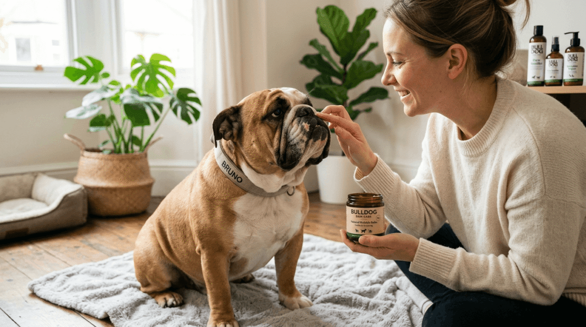 Bulldog skin care showing proper cleaning and maintenance routines