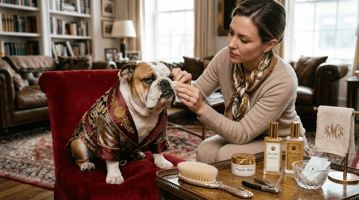 High maintenance bulldog showing breed requiring extensive care and attention
